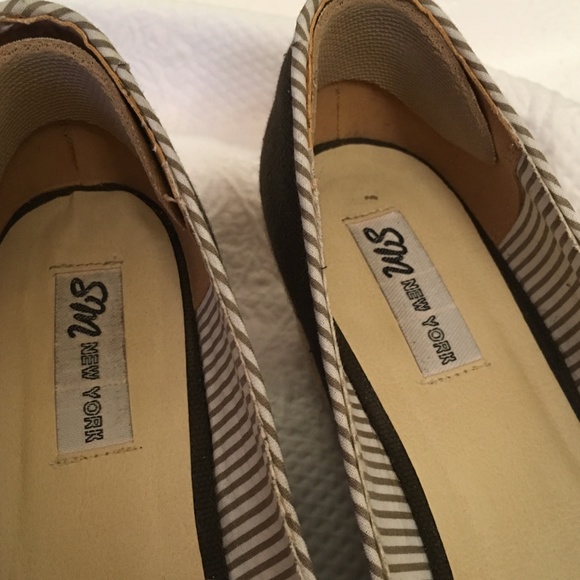 Retro Vintage Canvas Stripe Espadrille Wedges Sz 9 - Picture 6 of 6